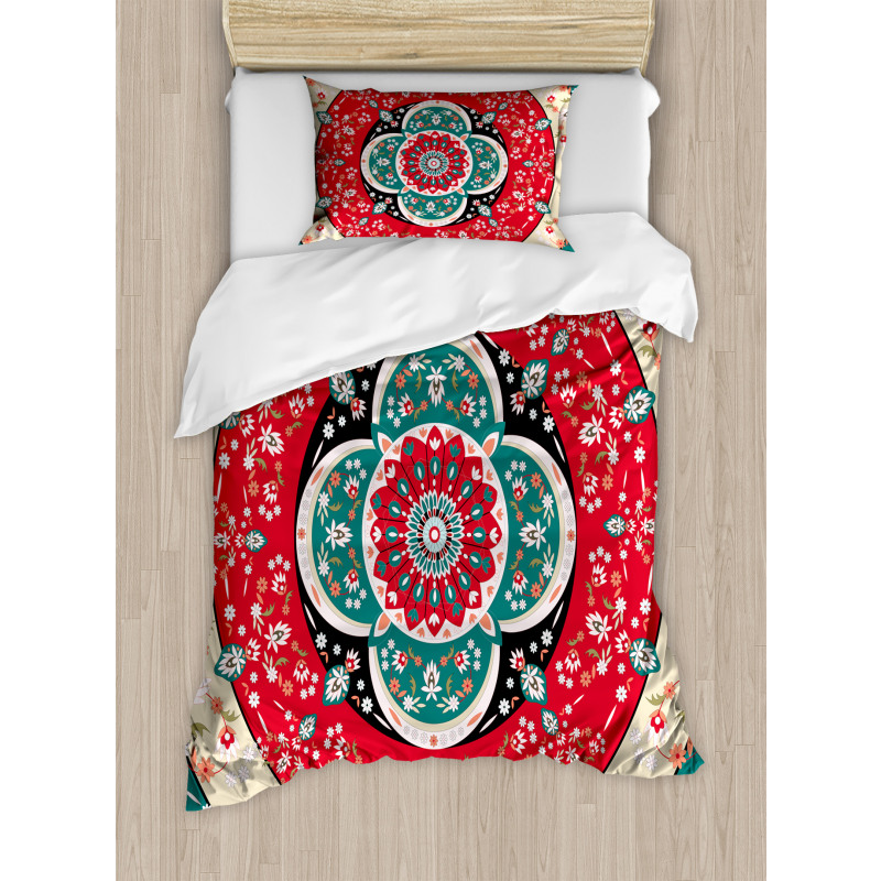 Circles Blooms Duvet Cover Set