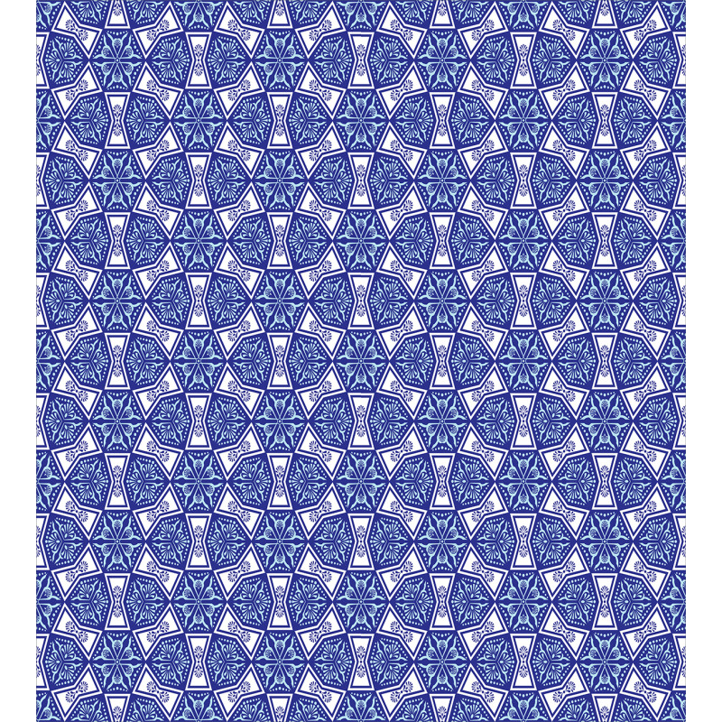 Blue Mosaic Duvet Cover Set