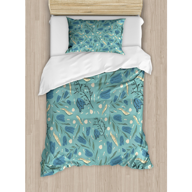 Aquarelle Floral Motif Duvet Cover Set