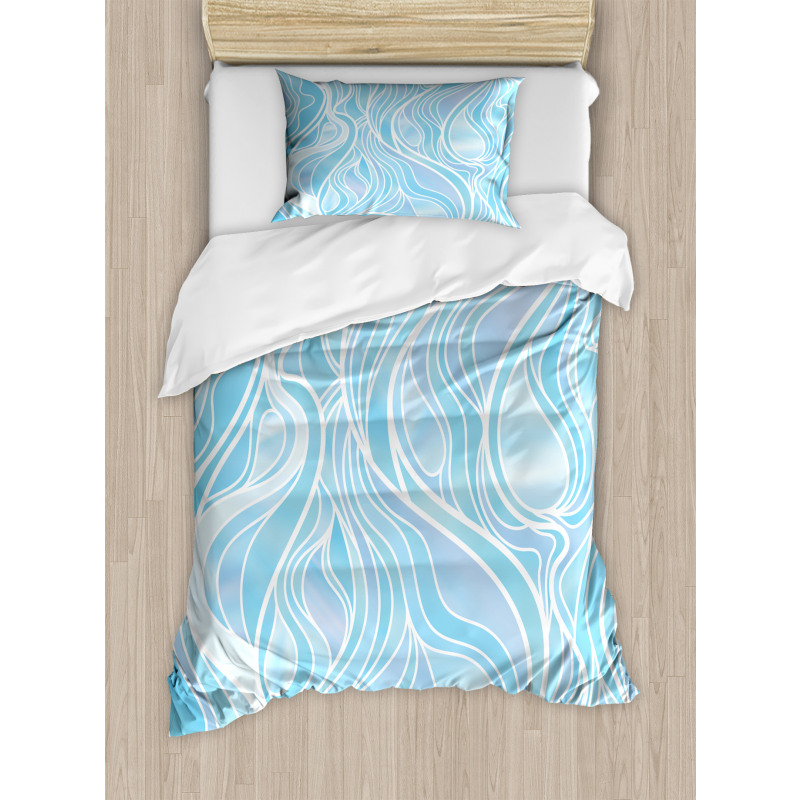 Ornate Wavy Stripes Duvet Cover Set