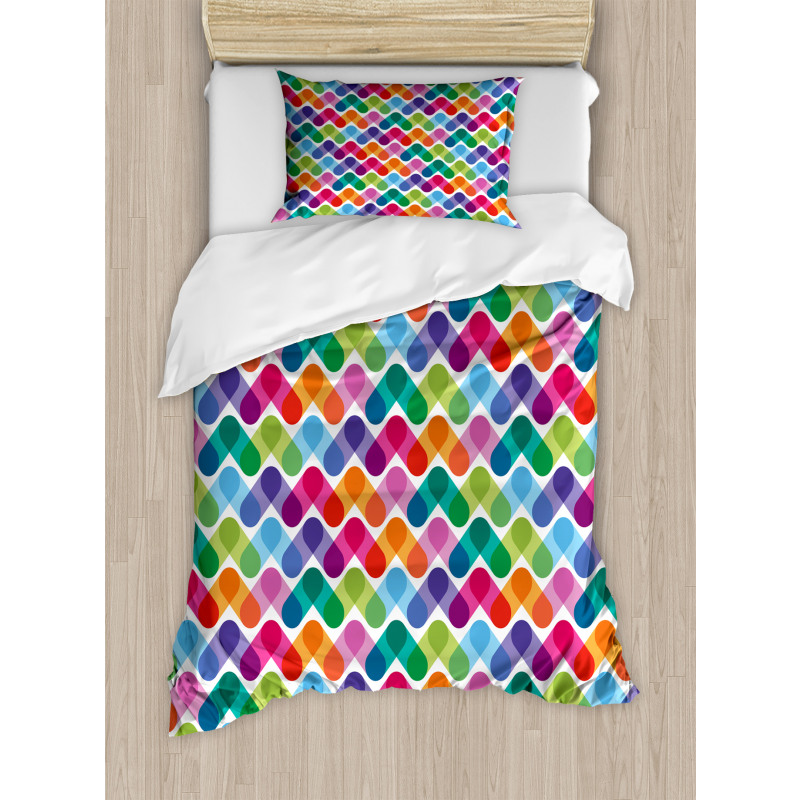 Lively and Geometrical Duvet Cover Set