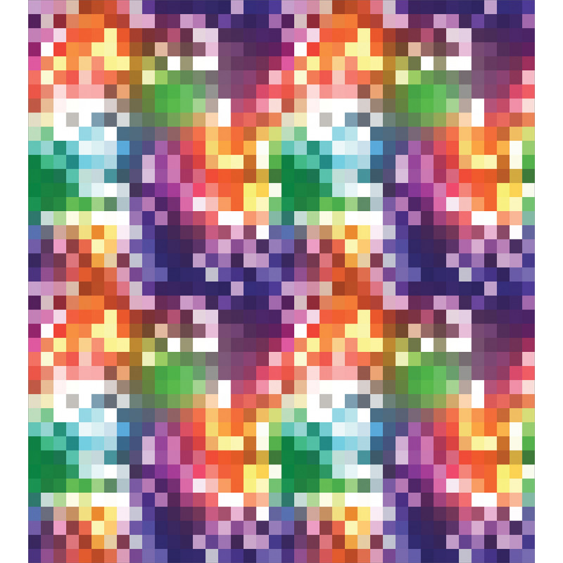Rainbow Colored Square Duvet Cover Set