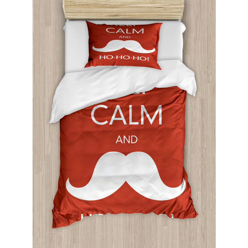 Ho Ho Ho Mustache Duvet Cover Set