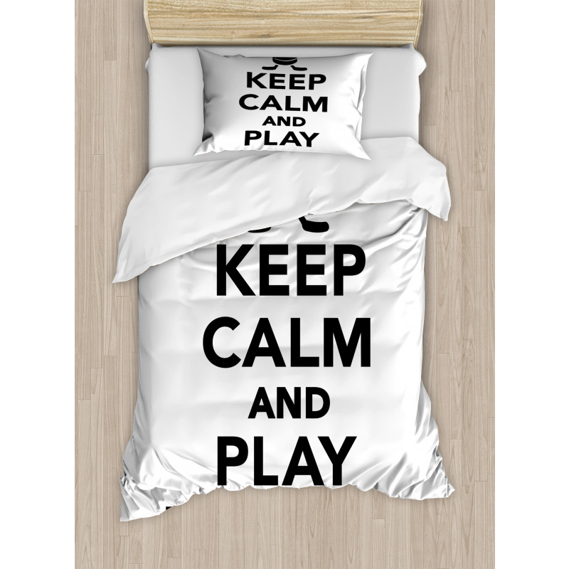 Keep Calm and Play Words Duvet Cover Set