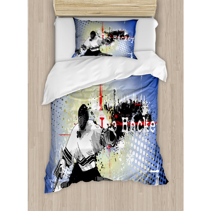 Player Snow Cityscape Duvet Cover Set