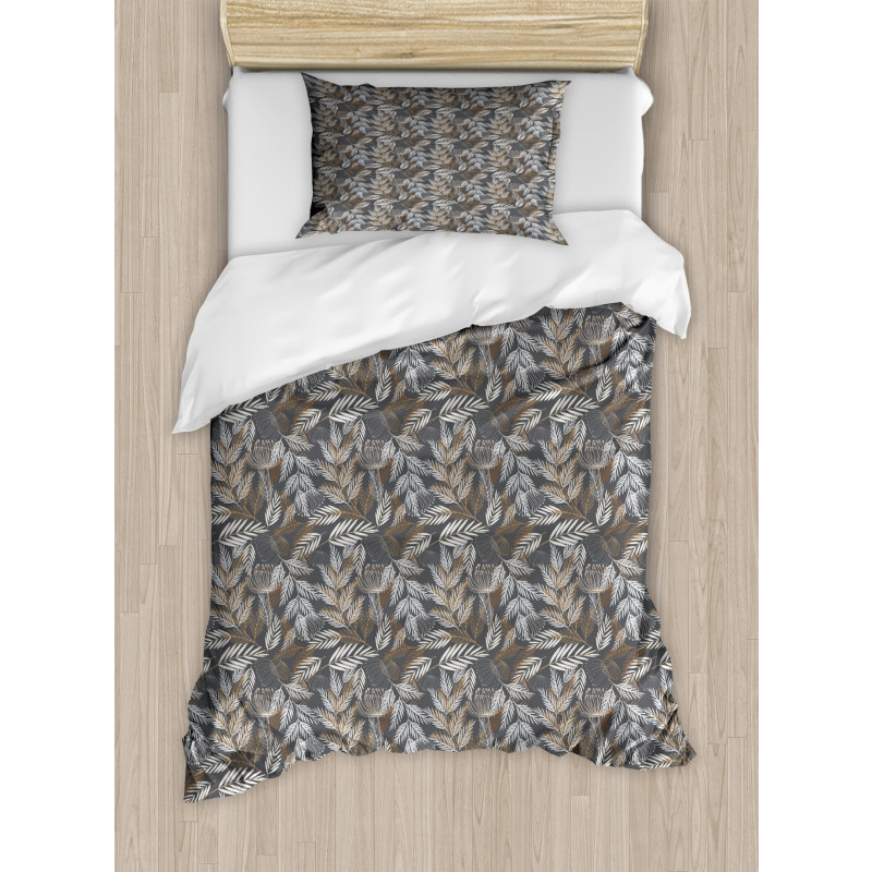 Rustic Branches Leaves Duvet Cover Set