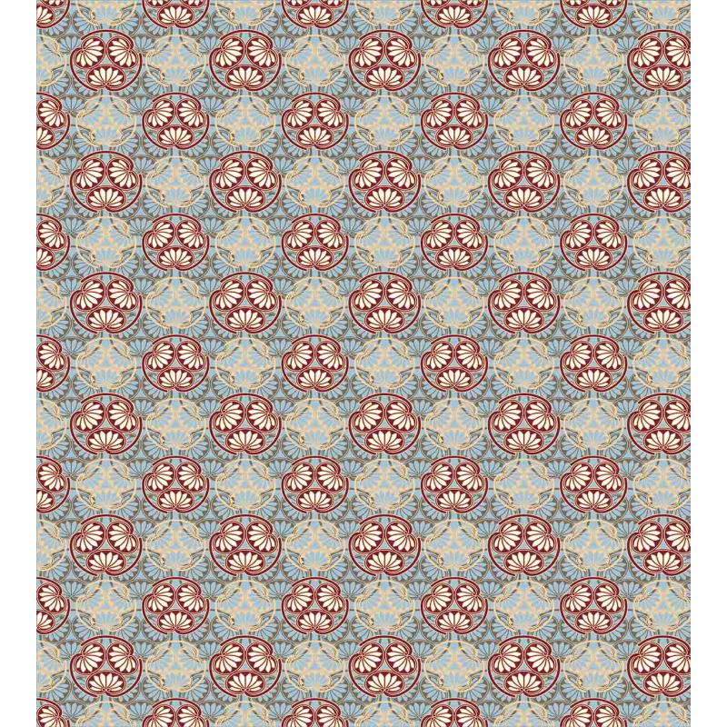 Oriental Flower Design Duvet Cover Set