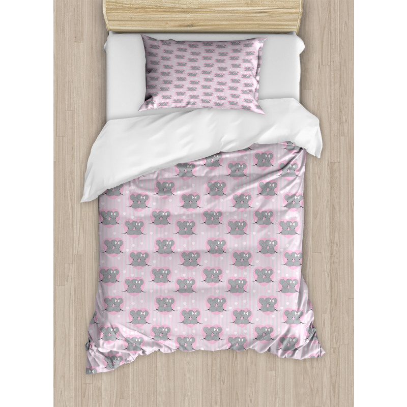 Mouse Hearts Duvet Cover Set