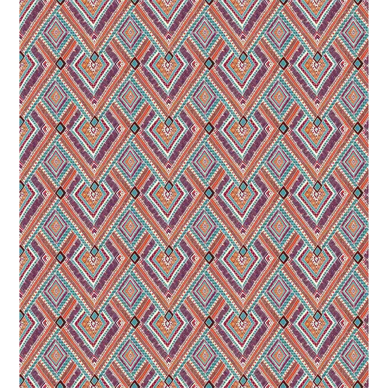 Colorful Rhombus Motif Duvet Cover Set
