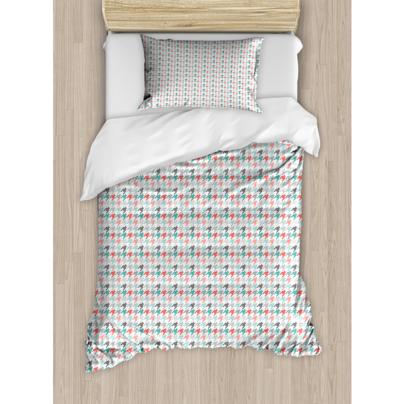 Houndstooth Motifs Duvet Cover Set