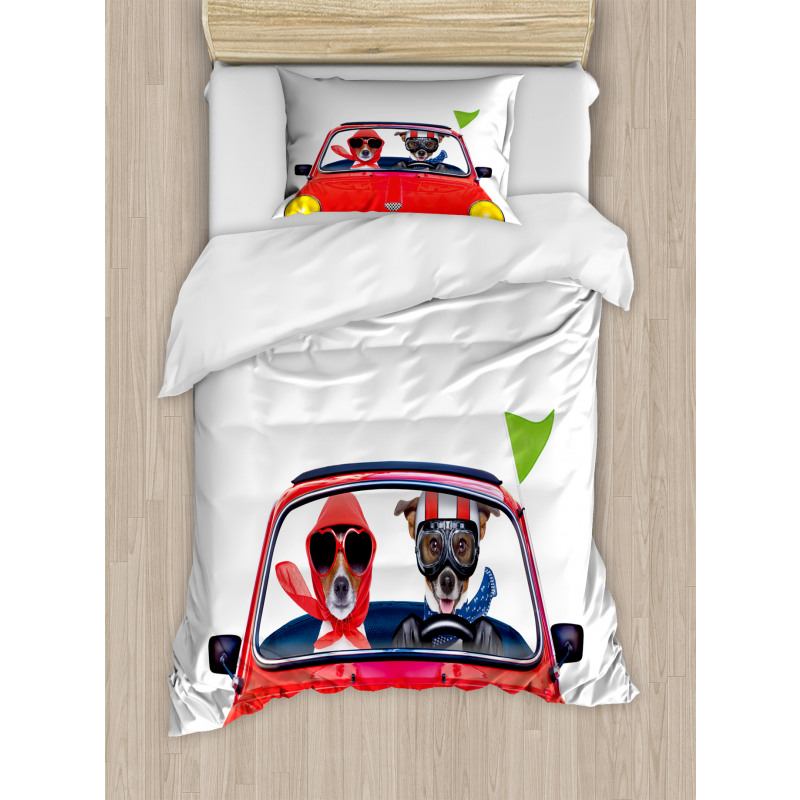 Jack Russell Couple Duvet Cover Set