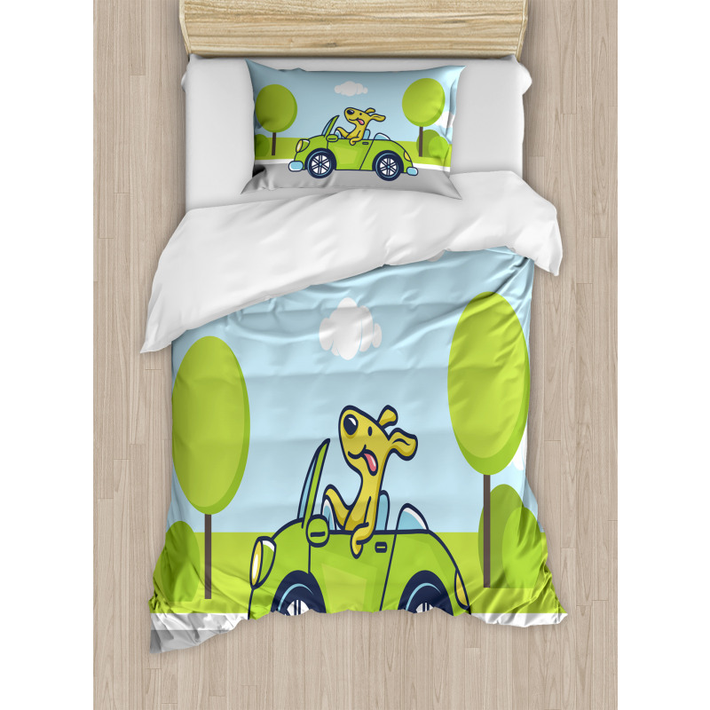 Puppy on the Road Duvet Cover Set