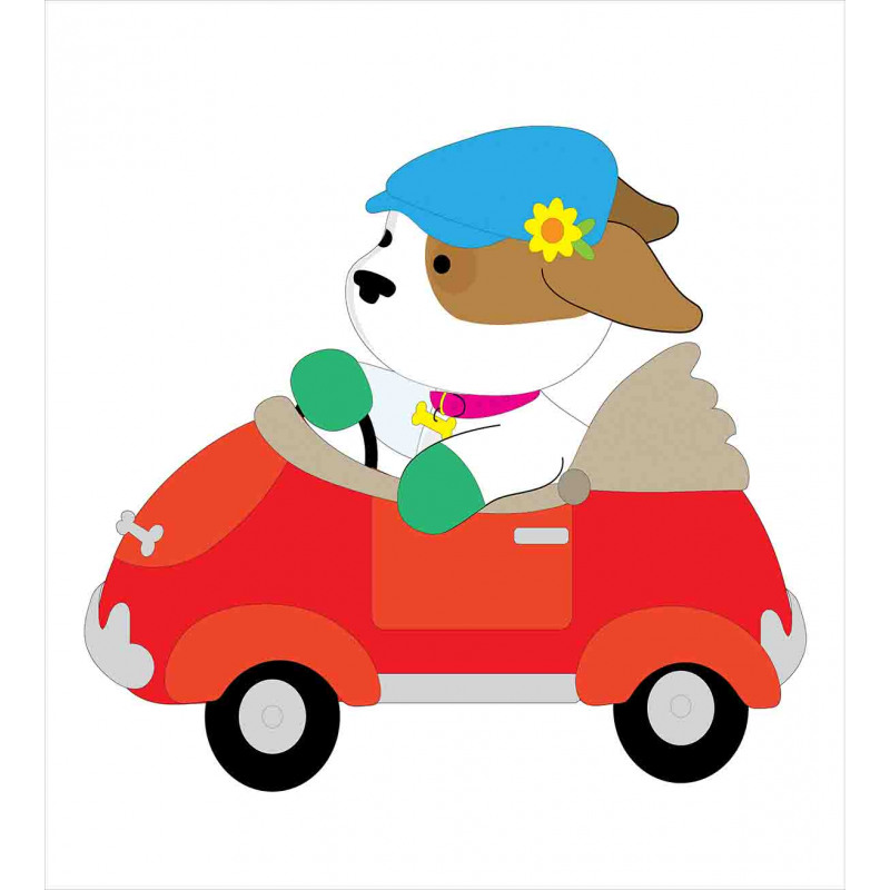 Puppy Driving Cap Duvet Cover Set
