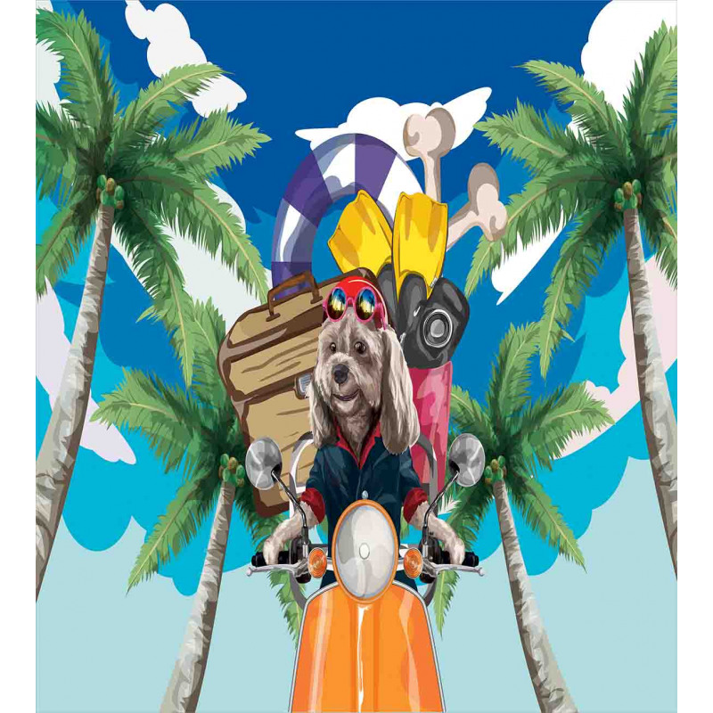 Puppy Tropic Island Duvet Cover Set
