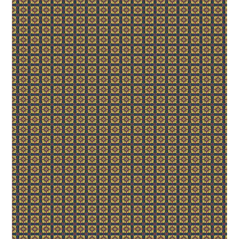 Checkered Floral Duvet Cover Set