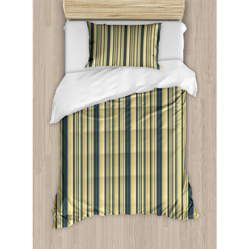 Retro Vertical Lines Duvet Cover Set