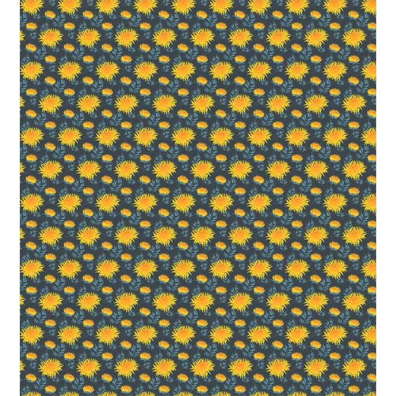 Yellow Chrysanthemum Duvet Cover Set
