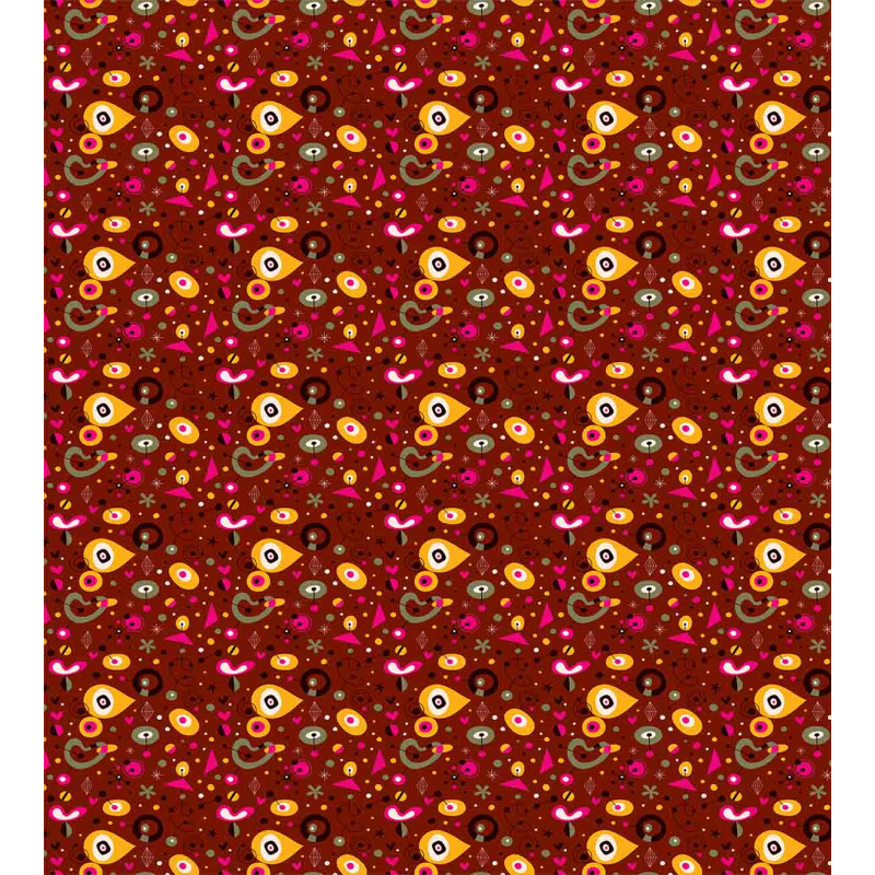 Colorful Fifties Shapes Duvet Cover Set