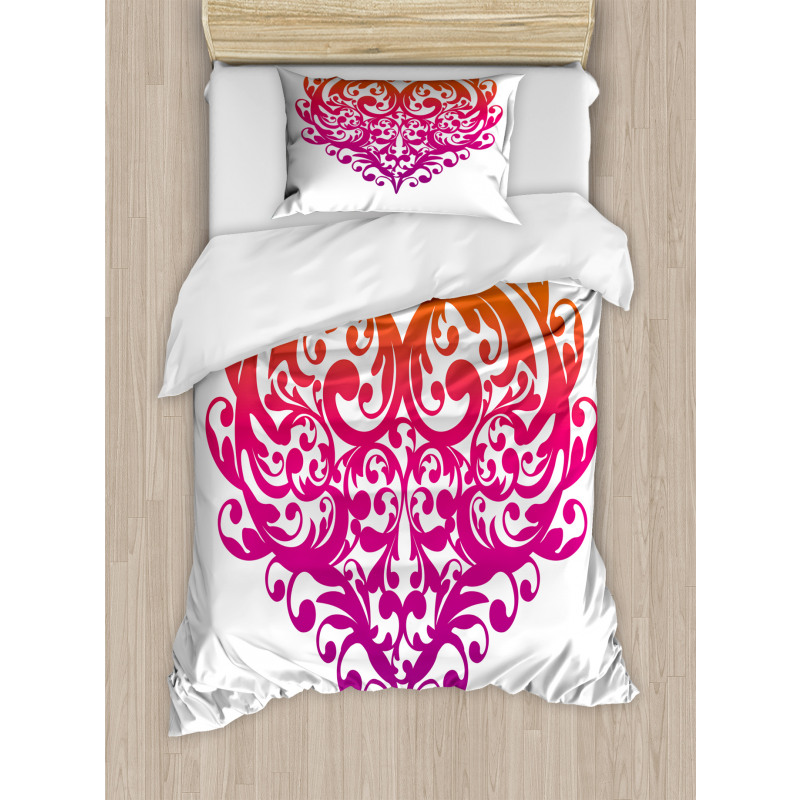 Scroll Heart Duvet Cover Set