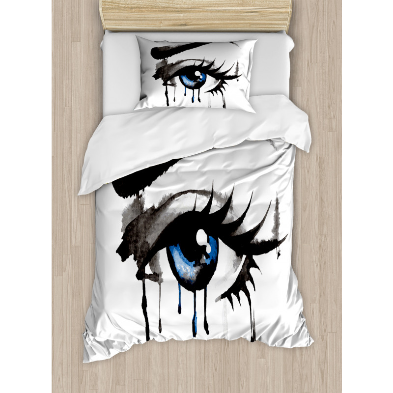Dramatic Look of a Woman Duvet Cover Set