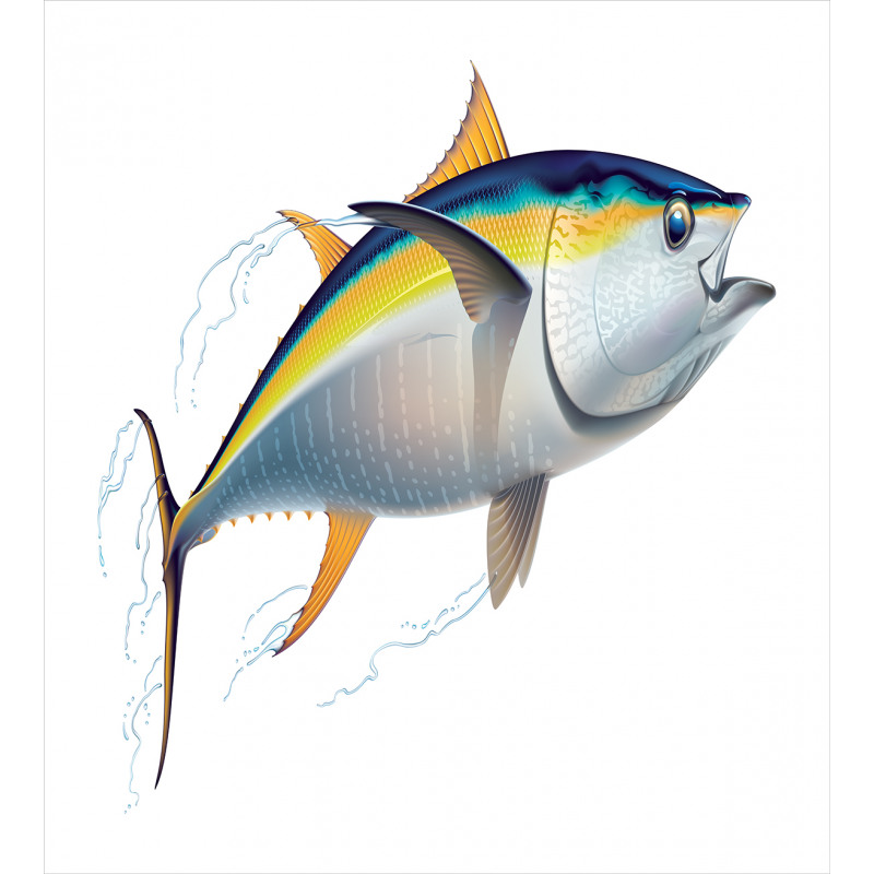 Realistic Yellowfin Tuna Duvet Cover Set