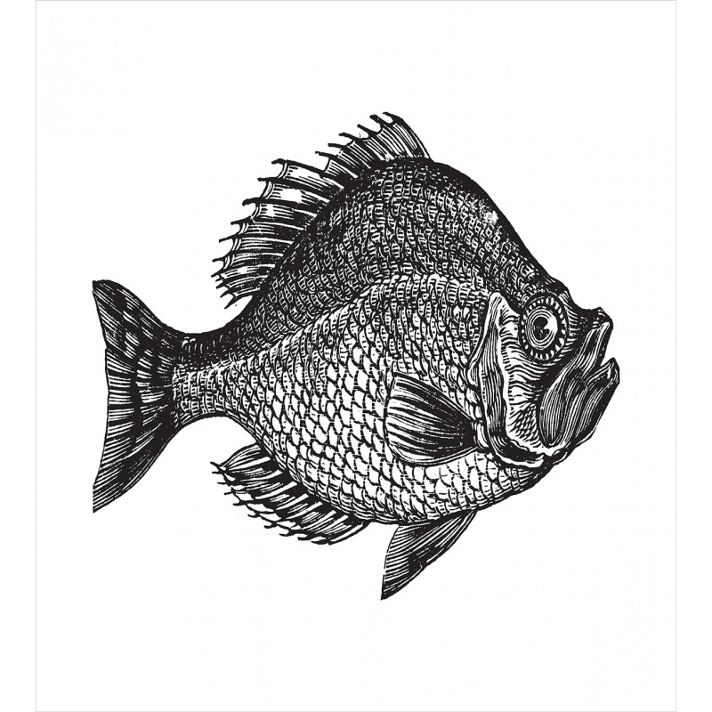 Rock Bass Black and White Duvet Cover Set