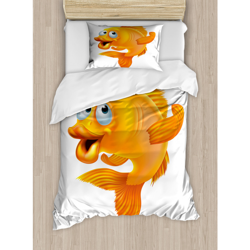 Happy Playful Goldfish Duvet Cover Set
