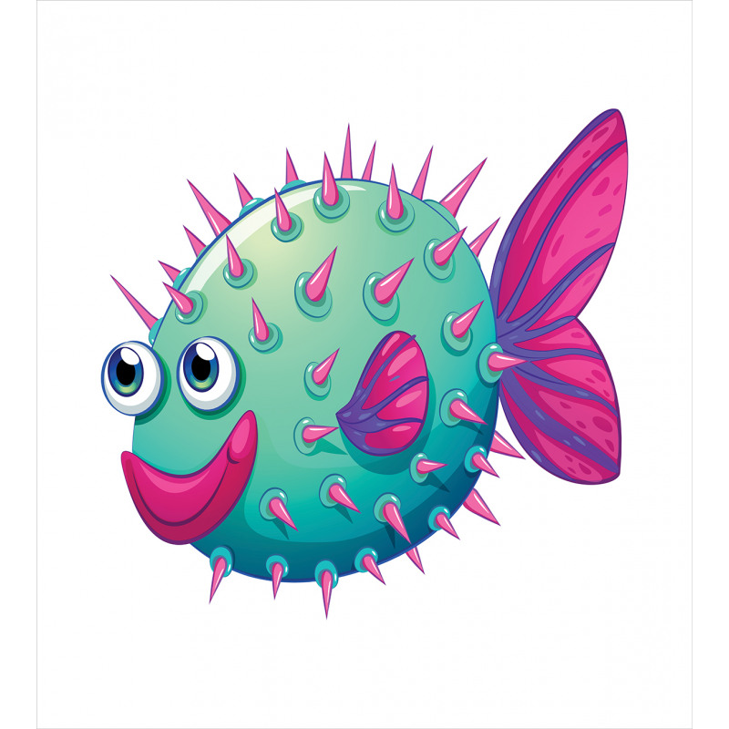 Vibrant Color Bubble Fish Duvet Cover Set