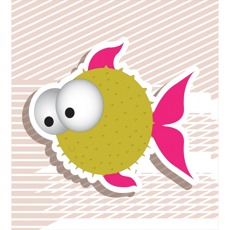 Comical Blowfish Huge Eyes Duvet Cover Set