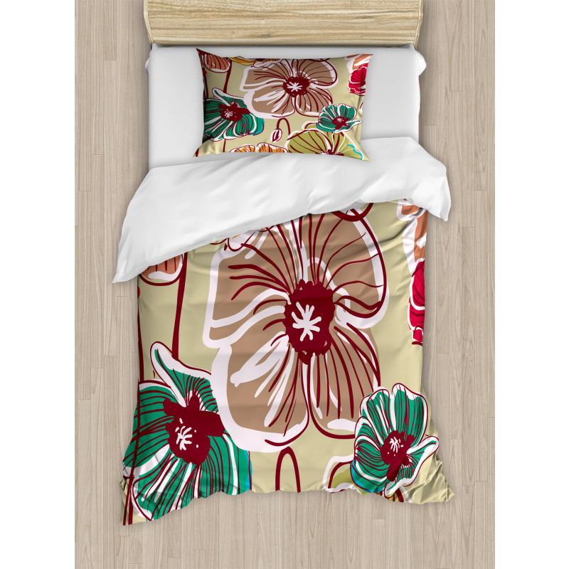 Colorful Poppies Duvet Cover Set