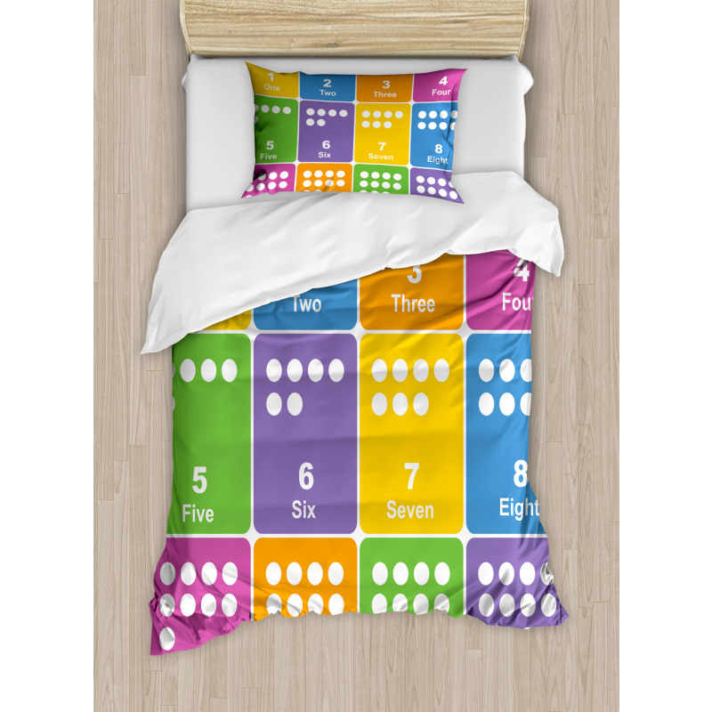 Colorful Numbers Duvet Cover Set