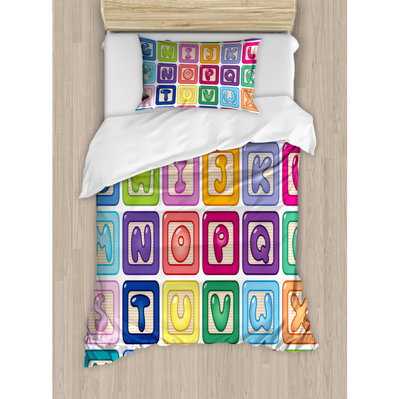 English Alphabet Duvet Cover Set