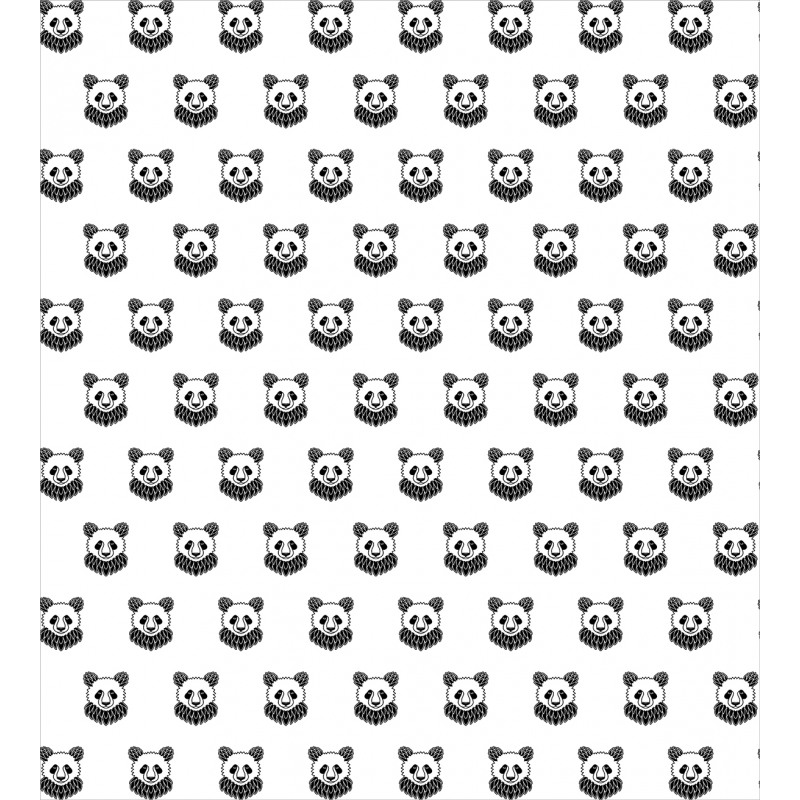 Panda Bear Portraits Duvet Cover Set