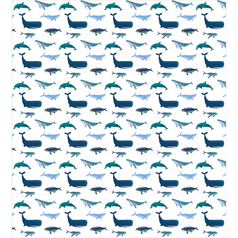 Swimming Marine Animals Duvet Cover Set