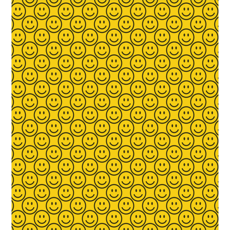 Diagonal Smiling Faces Duvet Cover Set