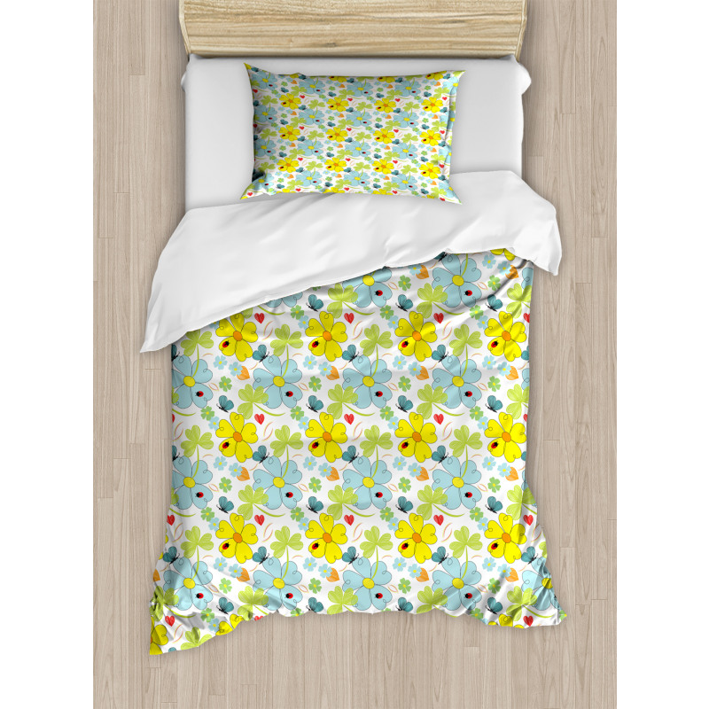 Daisy Shamrock Duvet Cover Set