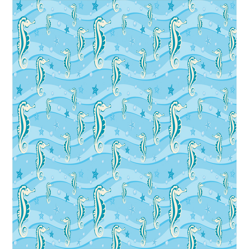 Sea Horse and Starfishes Duvet Cover Set