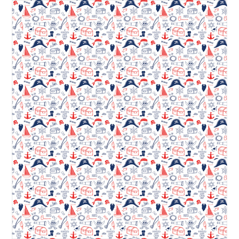 Hand Drawn Sailor Theme Duvet Cover Set