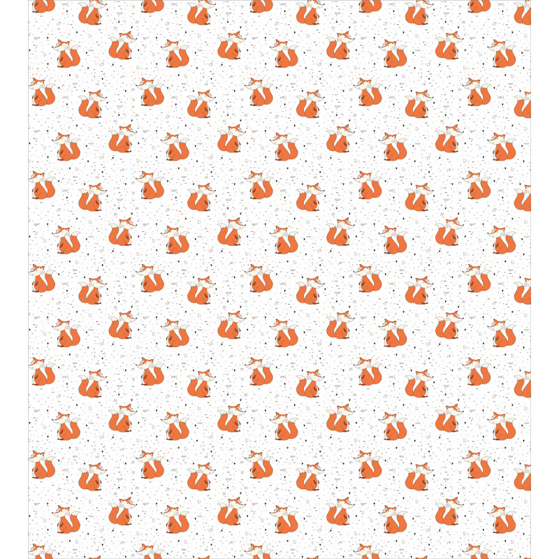 Orange Forest Animal Duvet Cover Set