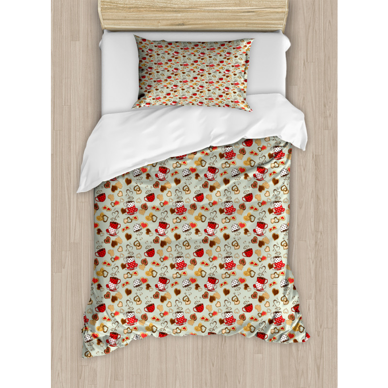 Heart Shaped Cookies Duvet Cover Set