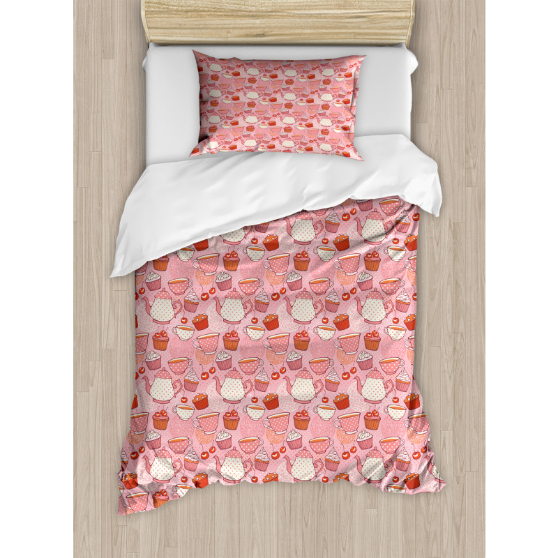 Cherries and Cupcakes Duvet Cover Set