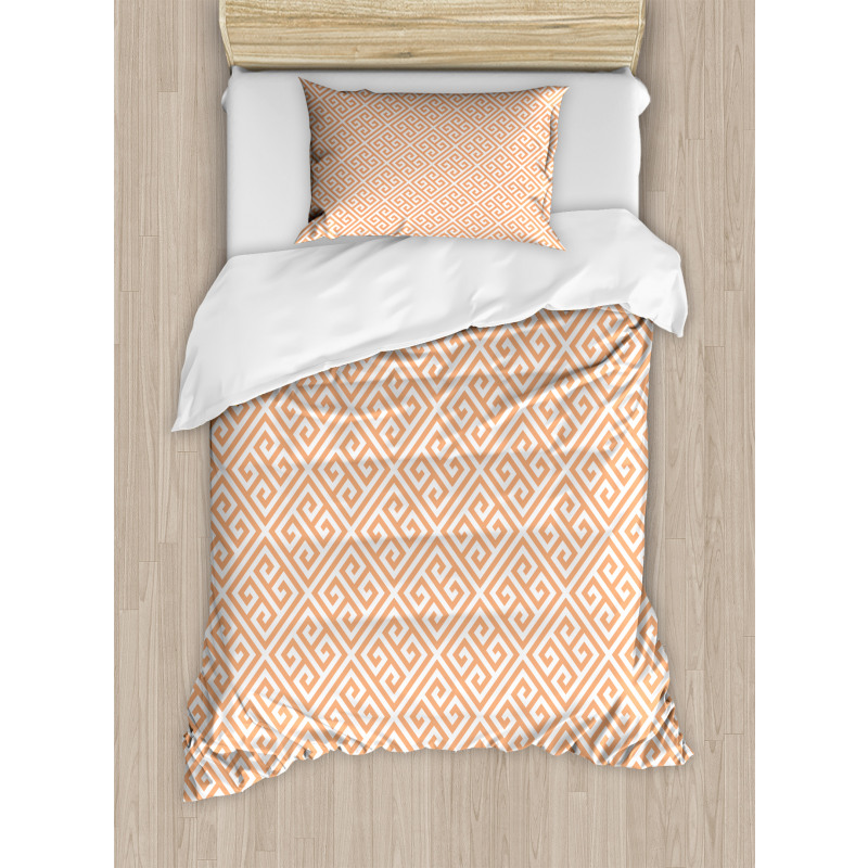 Frieze Pastel Orange Duvet Cover Set