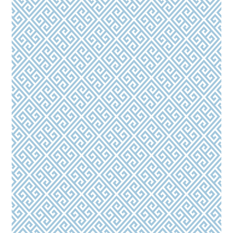 Pale Blue Maze Tile Duvet Cover Set