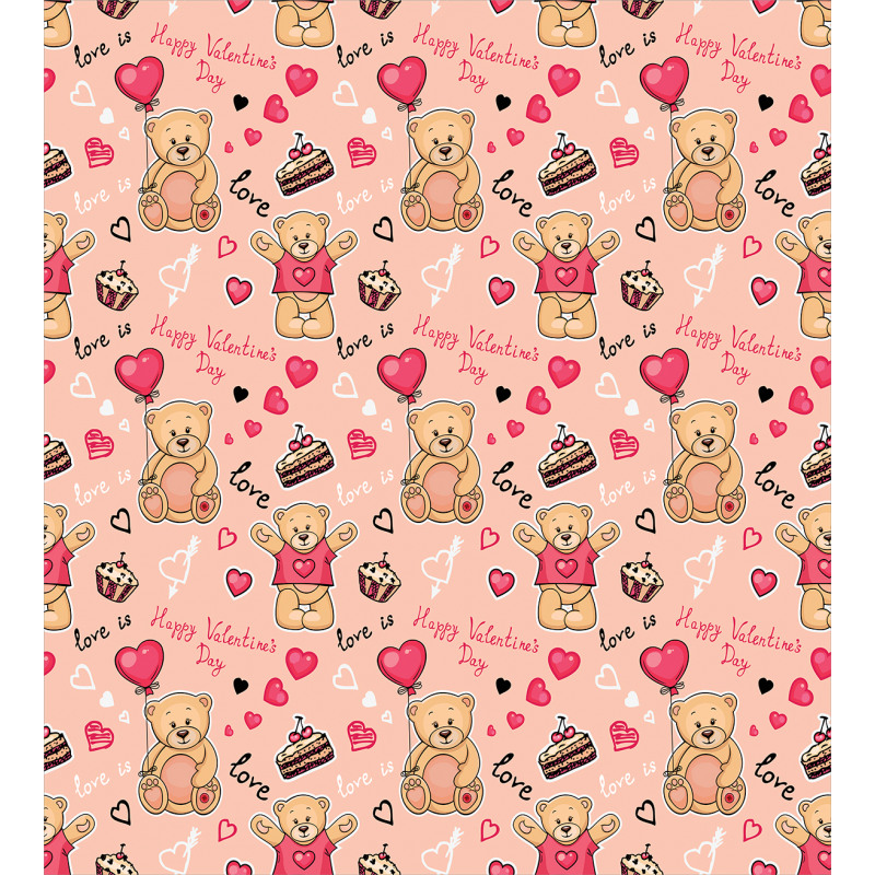 Bear Cake Balloon Duvet Cover Set