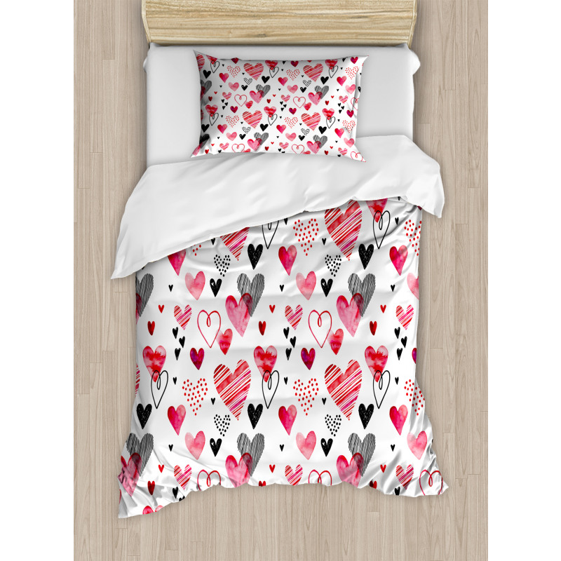 Doodle Heart Designs Duvet Cover Set