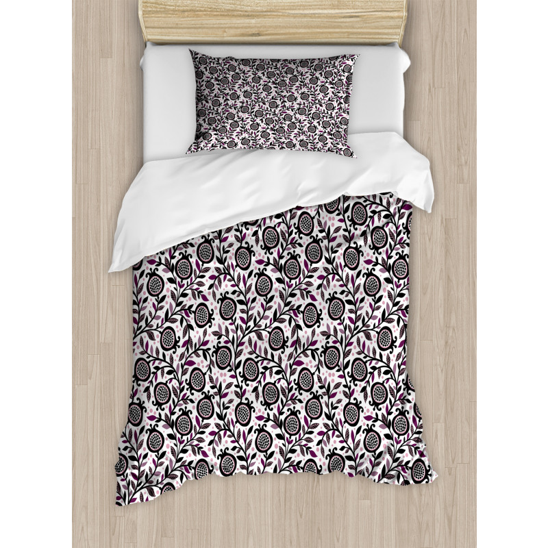 Pomegranate Floral Duvet Cover Set