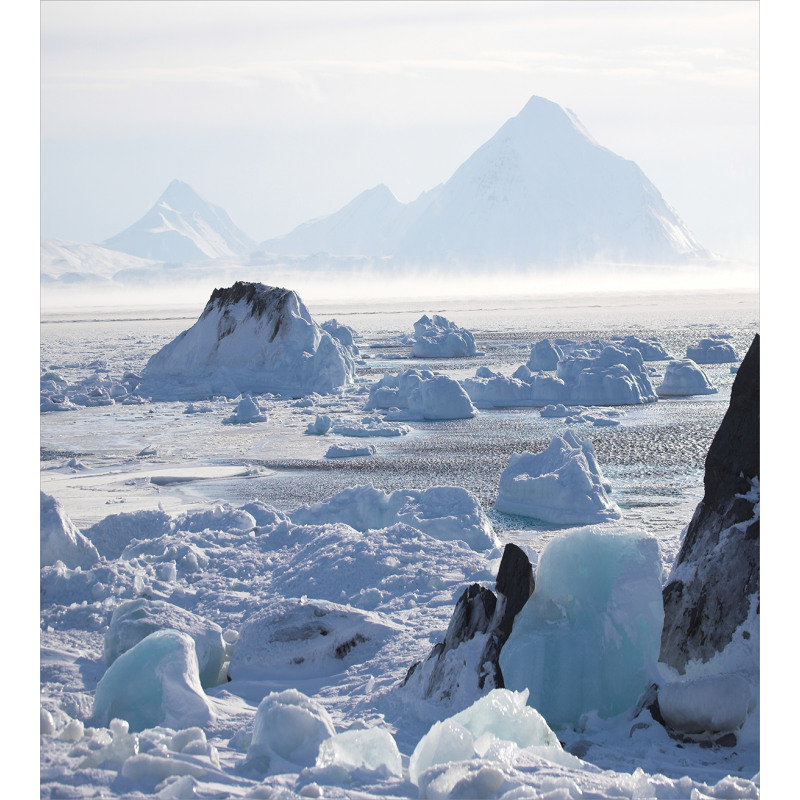 Arctic Winter Ice Lake Duvet Cover Set