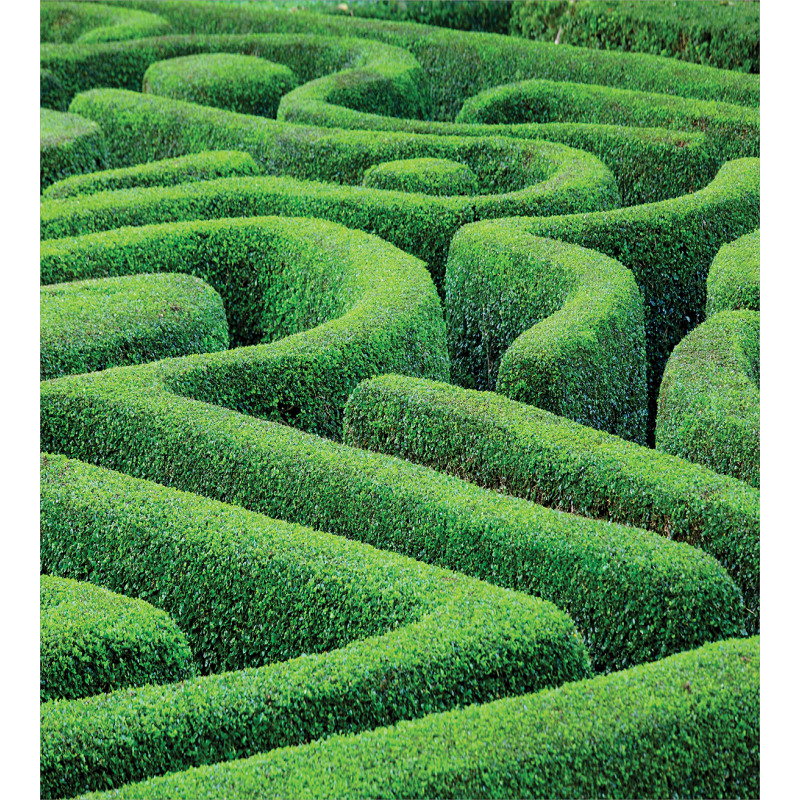 Green Plant Maze Park Duvet Cover Set
