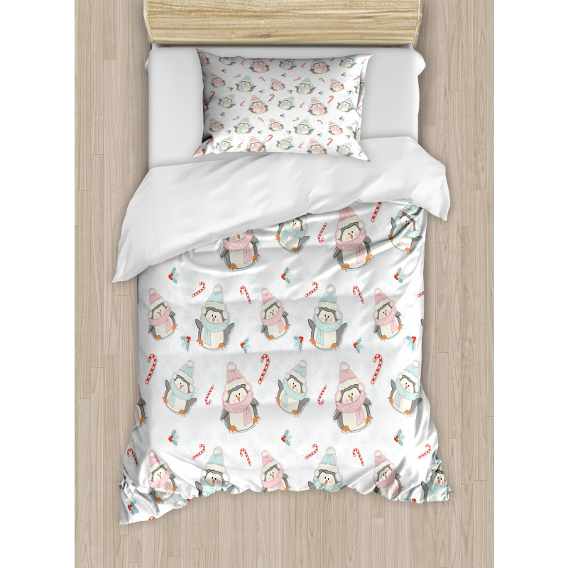 Christmas Penguins Duvet Cover Set