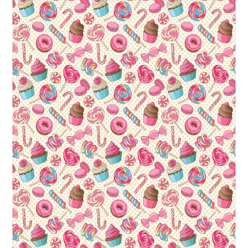 Yummy Food on Dots Duvet Cover Set